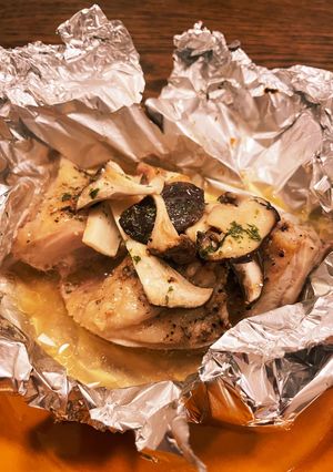 糖質オフきのこと鶏のホイル焼きクリスマス-レシピのメイン写真