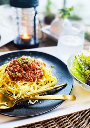 ミートソースのパスタ-レシピのメイン写真