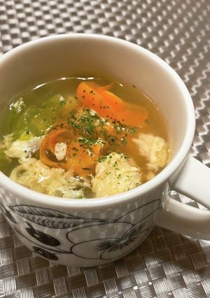 簡単ヘルシー！セロリと卵のスープ-レシピのメイン写真