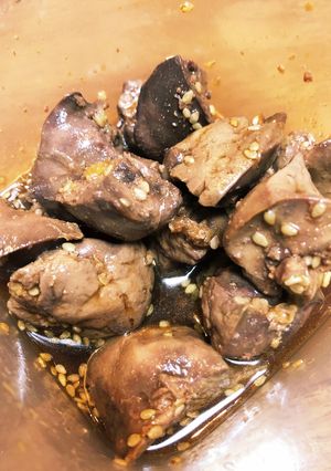 鶏肝の煮付け-レシピのメイン写真