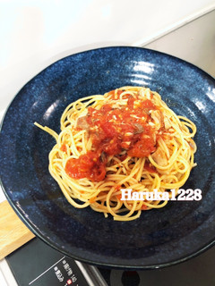 にんにく香る鯖缶トマトパスタ-レシピのメイン写真