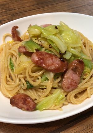 冬キャベツのペペロンチーノ-レシピのメイン写真