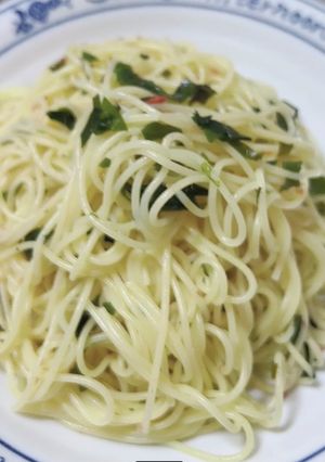 ［適量レシピ］梅わかめパスタ-レシピのメイン写真