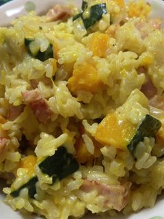 かぼちゃとベーコンのチーズリゾット♪-レシピのメイン写真
