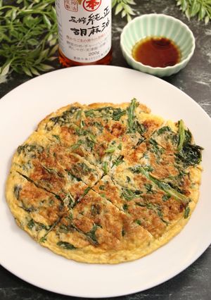 簡単！春菊チヂミ　小麦粉不要-レシピのメイン写真