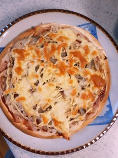 簡単でおいしいれんこんときのこのピザ-レシピのメイン写真