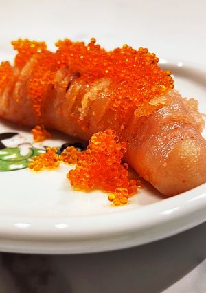 明太子でハッセルバック。贅沢とびっこ乗せ-レシピのメイン写真