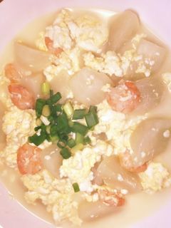 海老カブとたまごと豆腐のフワッとスープ-レシピのメイン写真