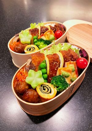 高校生弁当　とんかつ弁当-レシピのメイン写真