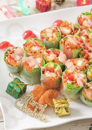 生春巻きでくるくる♪クリスマスツリー★-レシピのメイン写真
