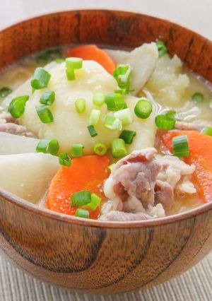 【動画あり】出汁いらず!満腹すいとん汁-レシピのメイン写真
