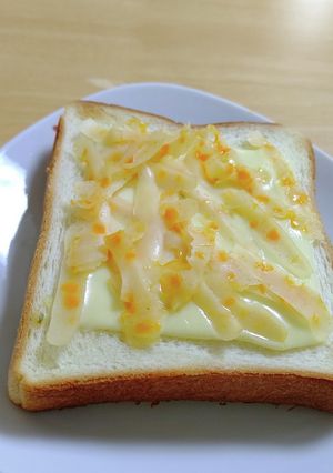 ひらひら～炙りチーカマトースト-レシピのメイン写真