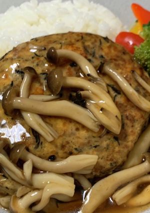 えのき氷☆ふんわり和風豆腐ハンバーグ-レシピのメイン写真