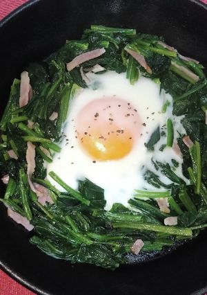 トロッと半熟　ほうれん草のバター炒め-レシピのメイン写真