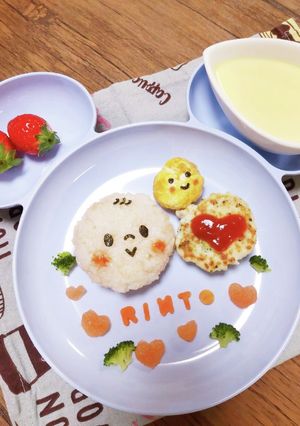 1歳BIRTHDAY♡似顔絵プレート-レシピのメイン写真