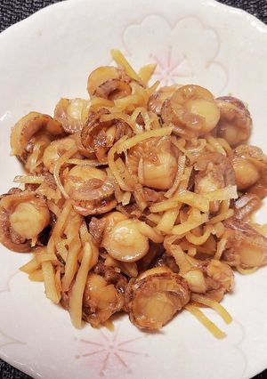 ベビーホタテと生姜の甘辛煮-レシピのメイン写真