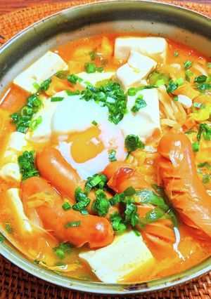 スンドゥブチゲスープでラーメン-レシピのメイン写真