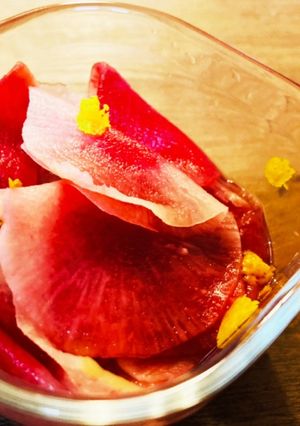 砂糖塩ナシ！紅芯大根のビックリ簡単酢漬け-レシピのメイン写真