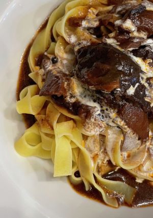 牛ほほ肉とポルチーニの美味しいパスタ！-レシピのメイン写真