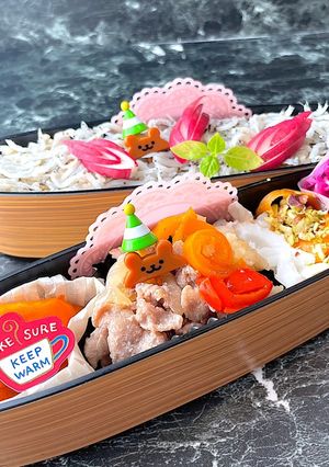 師走１　しらす丼弁当　JK弁当-レシピのメイン写真