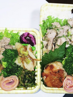 【夫婦弁当180】豚のねぎ塩炒めと海老-レシピのメイン写真
