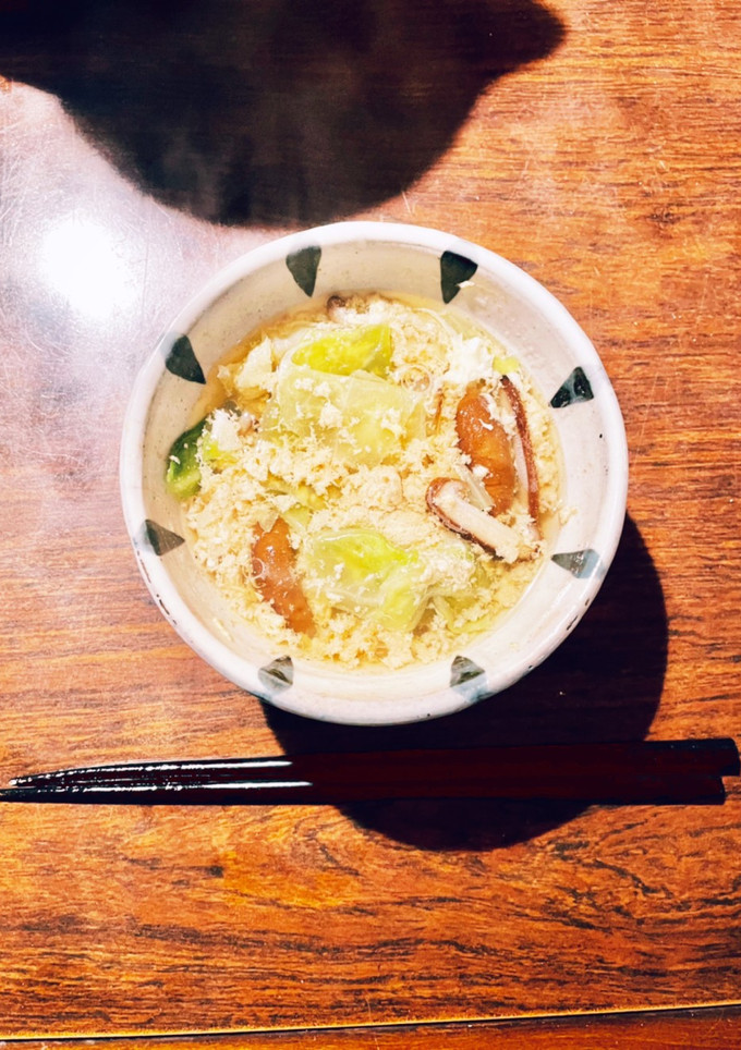 椎茸とキャベツのかき卵和風醤油スープ-レシピのメイン写真