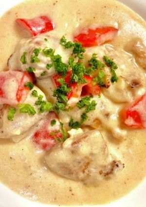 柔らか鶏もも肉とパプリカの♡シュクメルリ-レシピのメイン写真