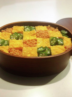 のっけ弁当2021.12.01 市松模様-レシピのメイン写真