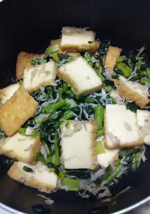 大根の葉としらすと厚揚げの炒め煮-レシピのメイン写真
