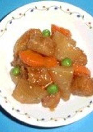 まぐろと大根のいため煮＃豊明市学校給食-レシピのメイン写真