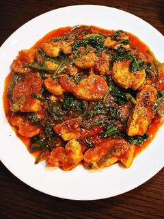 簡単☆豚肉とほうれん草のトマト煮込み-レシピのメイン写真