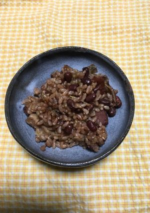 玄米の炊き込みご飯（圧力鍋を使って）-レシピのメイン写真