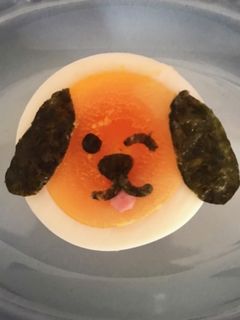 ゆで卵ワンちゃん-レシピのメイン写真