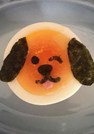 ゆで卵ワンちゃん-レシピのメイン写真