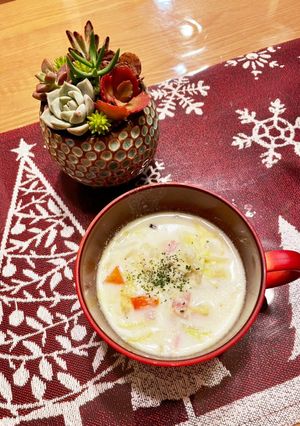 時短で白菜のクラムチャウダー-レシピのメイン写真