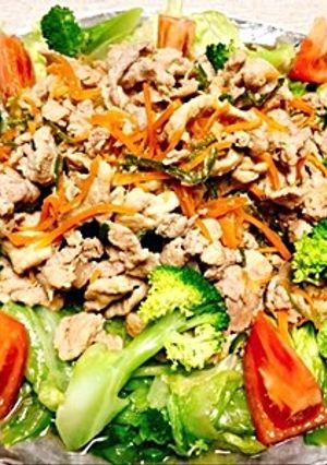 豚肉の野菜入り生姜焼き☆タレしみレタス-レシピのメイン写真