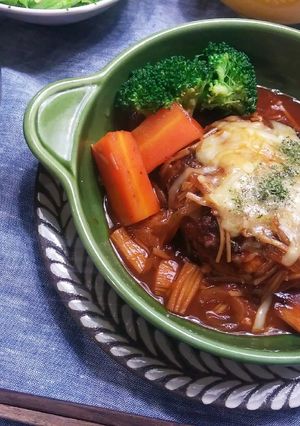 圧力鍋で◎ふっくら煮込みハンバーグ-レシピのメイン写真