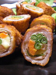 カラフル☆野菜とチーズの豚ロールフライ-レシピのメイン写真