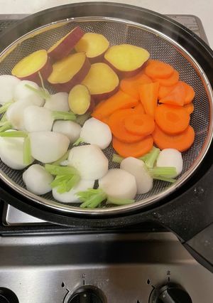 蒸しざるで簡単!蒸し野菜-レシピのメイン写真