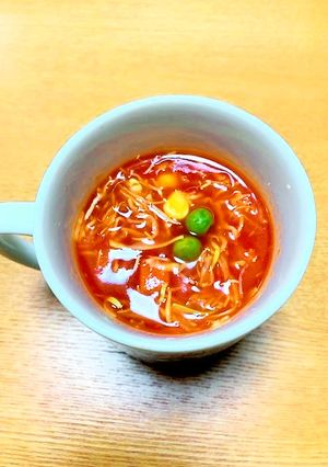 トマトジュースでマグカップミネストローネ-レシピのメイン写真