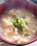 くずし豆腐と白菜の具沢山ぽかぽか卵スープ