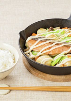 鮭と里芋のちゃんちゃん焼き風-レシピのメイン写真