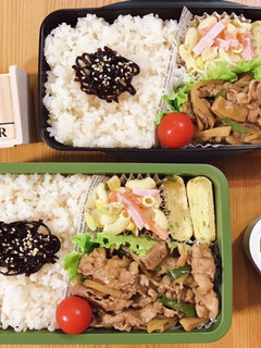 牛こま焼肉炒め弁当 21/12.1-レシピのメイン写真