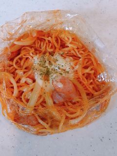 超ズボラ飯!焼きそば蒸し麺で、ナポリタン-レシピのメイン写真