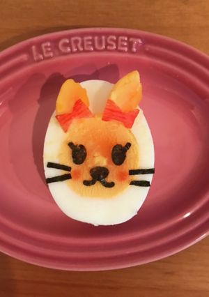 ゆで卵ウサちゃん-レシピのメイン写真
