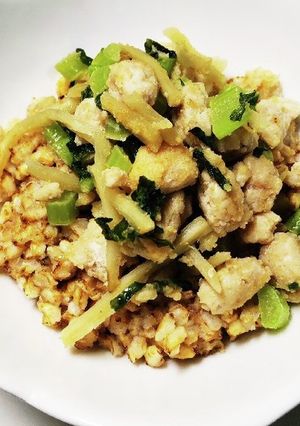 犬ご飯　大根葉と豚肉の丼ぶり-レシピのメイン写真