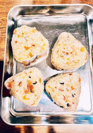 叩き梅＆鮭の玄米お結び★-レシピのメイン写真