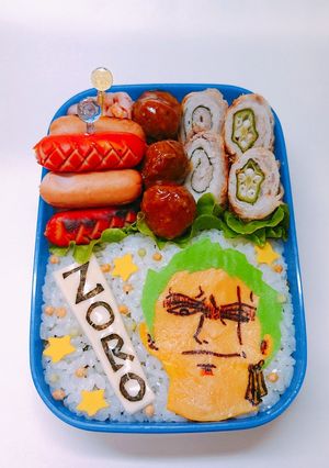 ONE PIECE ゾロ キャラ弁-レシピのメイン写真