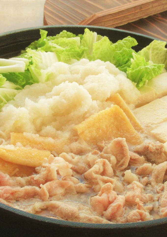 豚こま切れ肉と白菜のみぞれ鍋（雪見鍋）-レシピのメイン写真