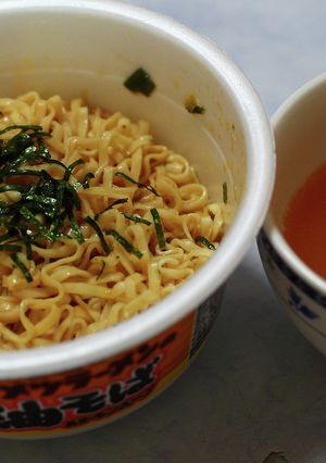 チキンラーメンの釜玉風油そば-レシピのメイン写真